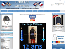Tablet Screenshot of heritage-militaire.com